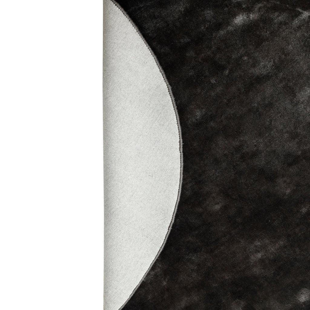 Flavia Black Vloerkleed Rond Ø160cm PTMD - Vloerkleed - PTMD - livinglovely.nl