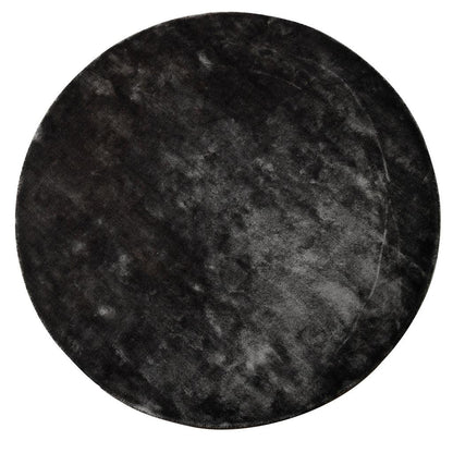 Flavia Black Vloerkleed Rond Ø160cm PTMD - Vloerkleed - PTMD - livinglovely.nl