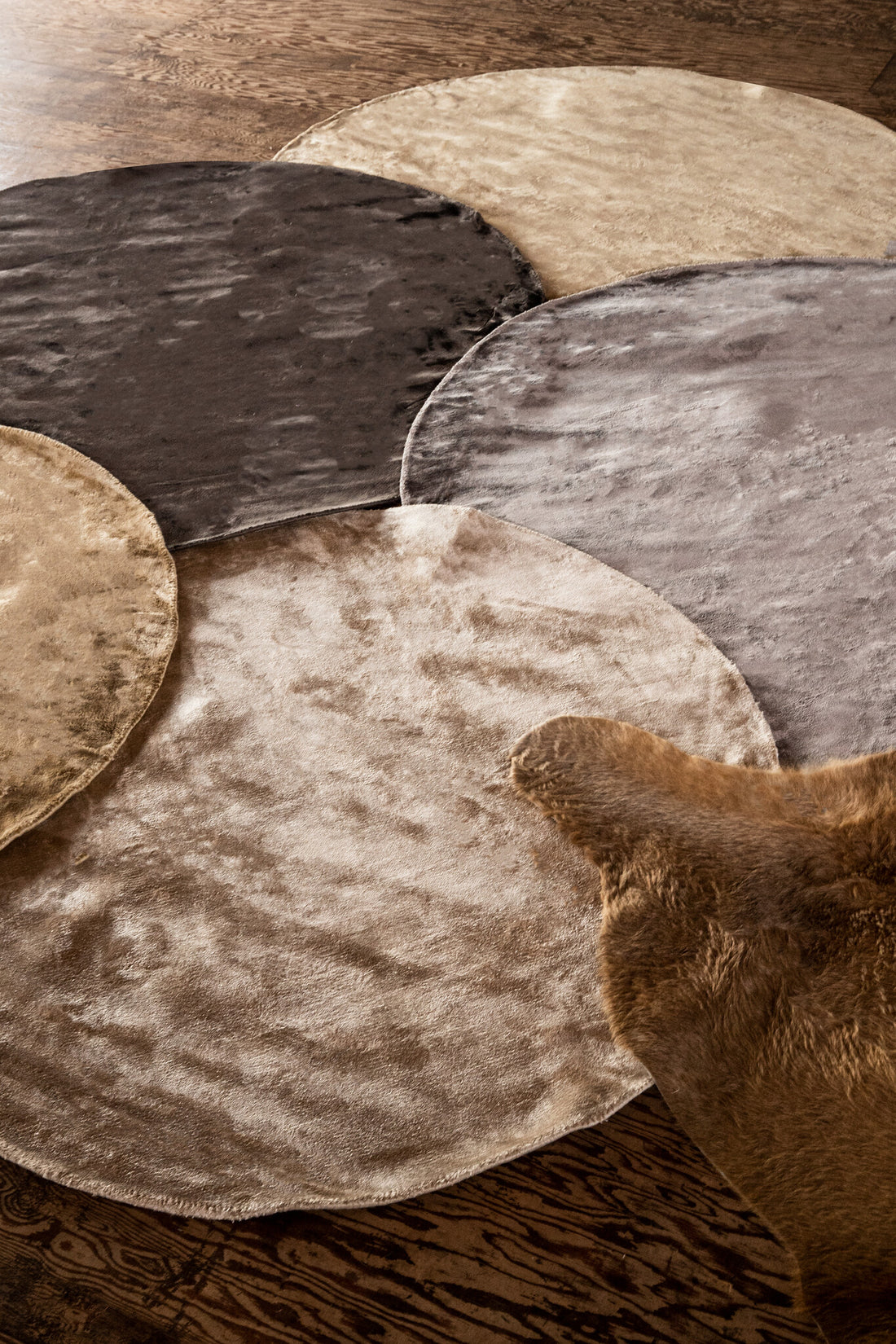 Flavia Brown Vloerkleed Rond Ø200cm PTMD - Vloerkleed - PTMD - livinglovely.nl