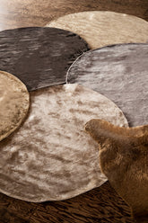 Flavia Brown Vloerkleed Rond Ø200cm PTMD - Vloerkleed - PTMD - livinglovely.nl