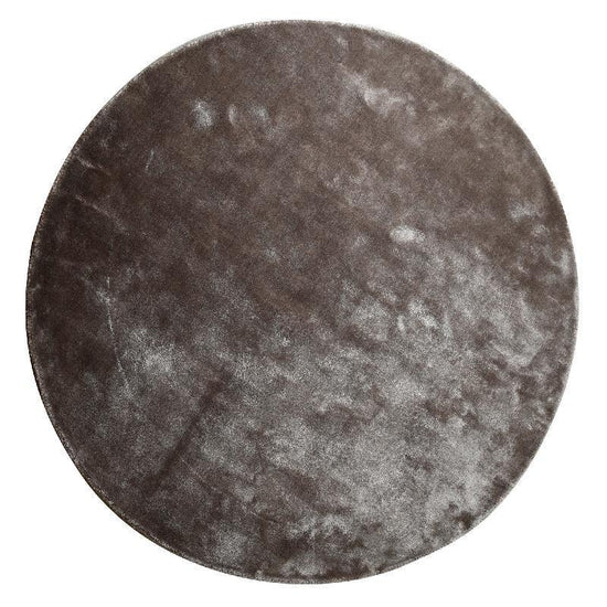 Flavia Grey Viscose Hanwoven Carpet Round dia 350cm , Vloerkleed , PTMD , livinglovely.nl