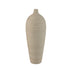 Flesvaas Cavinn Large van PTMD in mat beige keramiek met slanke hals, 49cm hoog