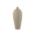 Flesvaas Cavinn Medium van PTMD in mat beige keramiek, 44cm hoog, op een witte achtergrond