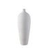 Flesvaas Cavinn Large van PTMD in mat wit keramiek met slanke hals, 49cm hoog