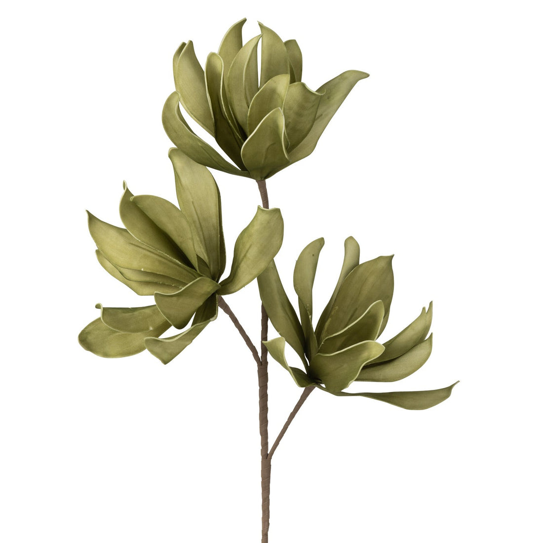 Flower Branch 3 Heads Eva Green - - J-Line - livinglovely.nl