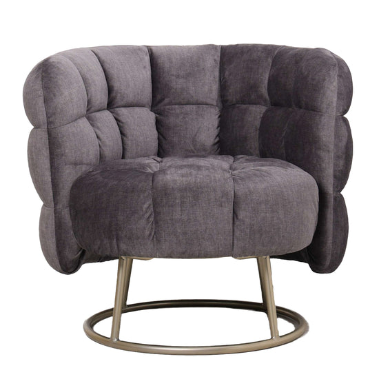 Fluffy Grey fauteuil vogue 16 graphite gold base PTMD