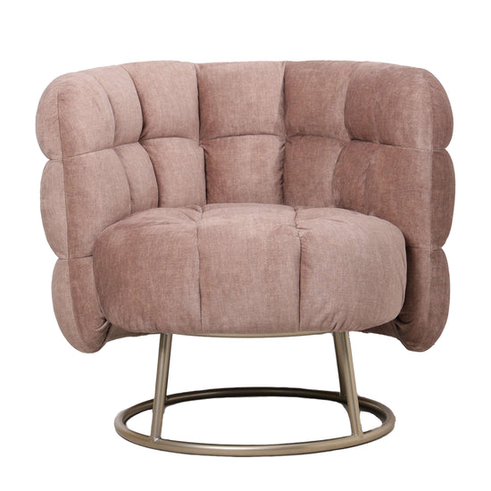 Fluffy Pink fauteuil vogue 3 antelope gold base PTMD