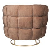 Fluffy Pink fauteuil vogue 3 antelope gold base PTMD - Fauteuil - PTMD - livinglovely.nl