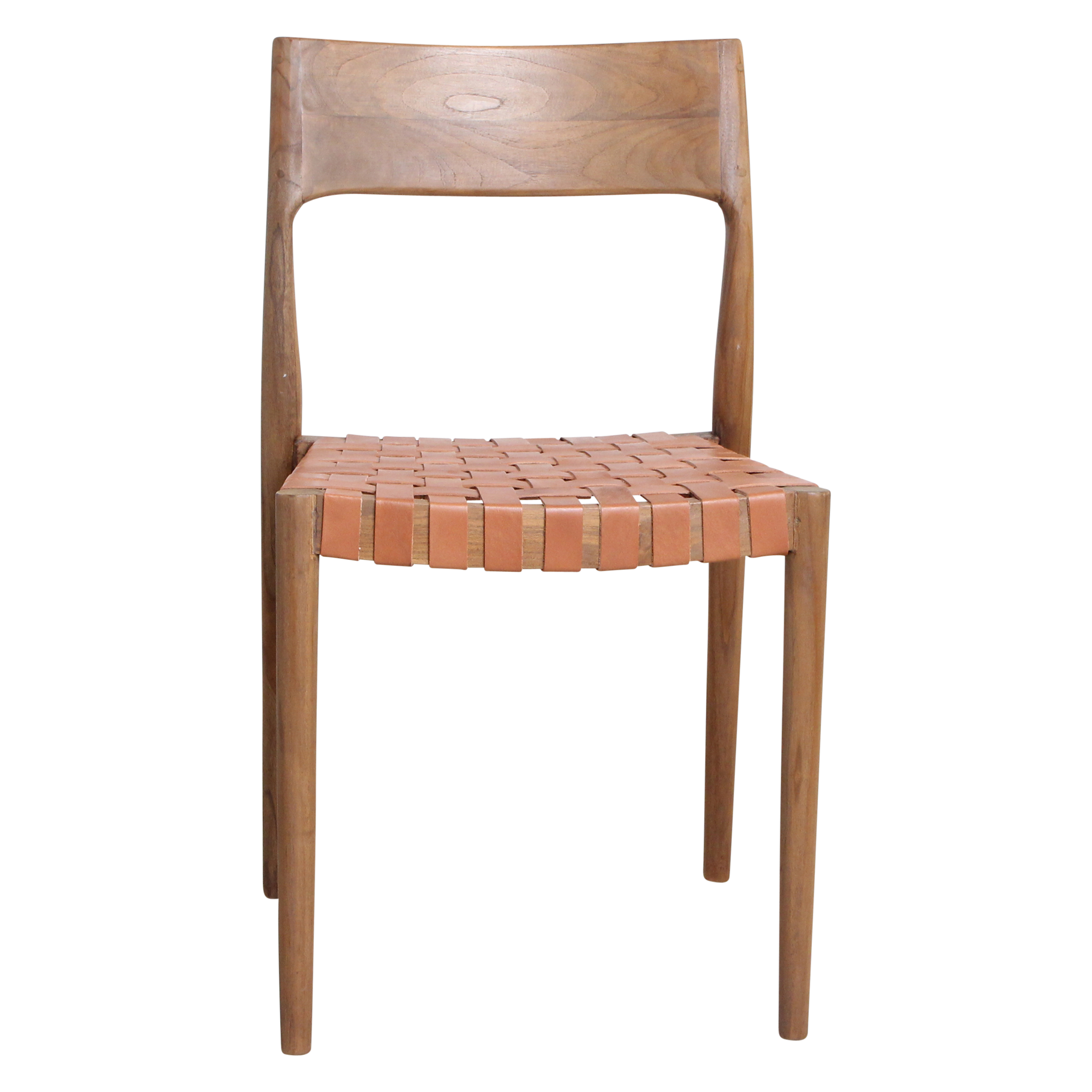 Freya eetkamerstoel van Raw Materials, twee leren stoelen samen, de set zoals hij geleverd wordt