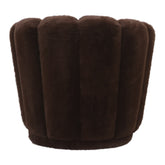 Furia Dark Brown Fauteuil Fur PTMD - Fauteuil - PTMD - livinglovely.nl