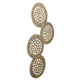 Geoffe Gold Casted Alu 4 Rounds Wall Panel PTMD - Wanddecoratie - PTMD - livinglovely.nl