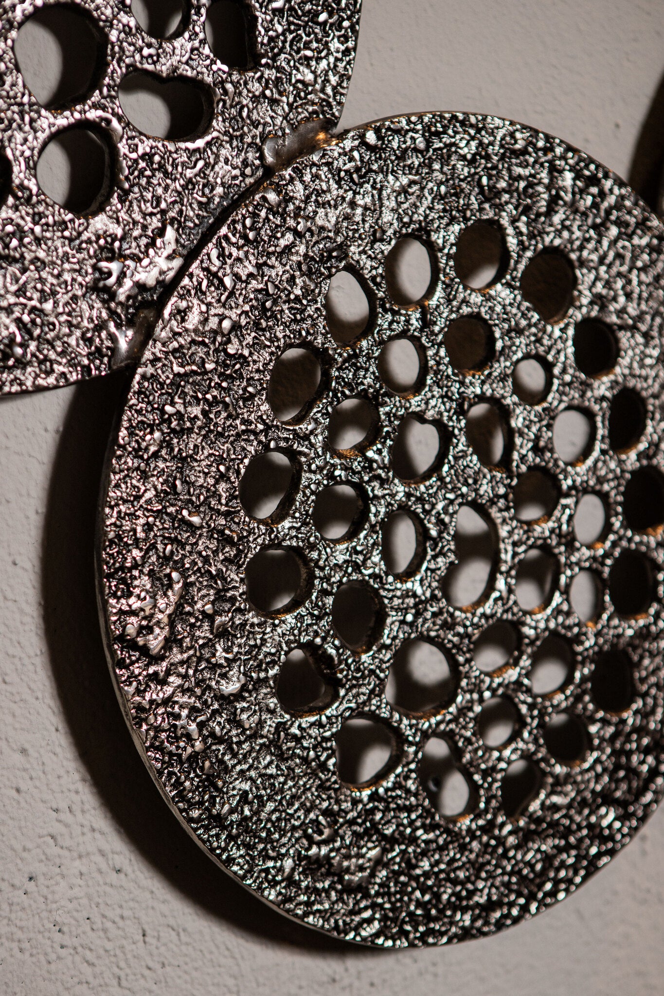 Geoffe Silver Casted Alu 4 Rounds Wall Panel PTMD - Wanddecoratie - PTMD - livinglovely.nl