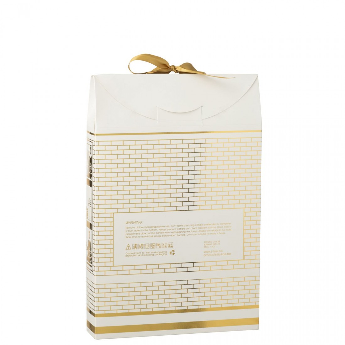 Goud met witte surprise window van J-Line met 12 geurkaarsen in huis