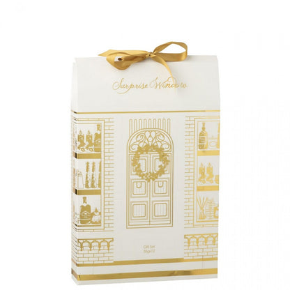 Surprise window van J-Line in goud en wit als cadeau gestyled