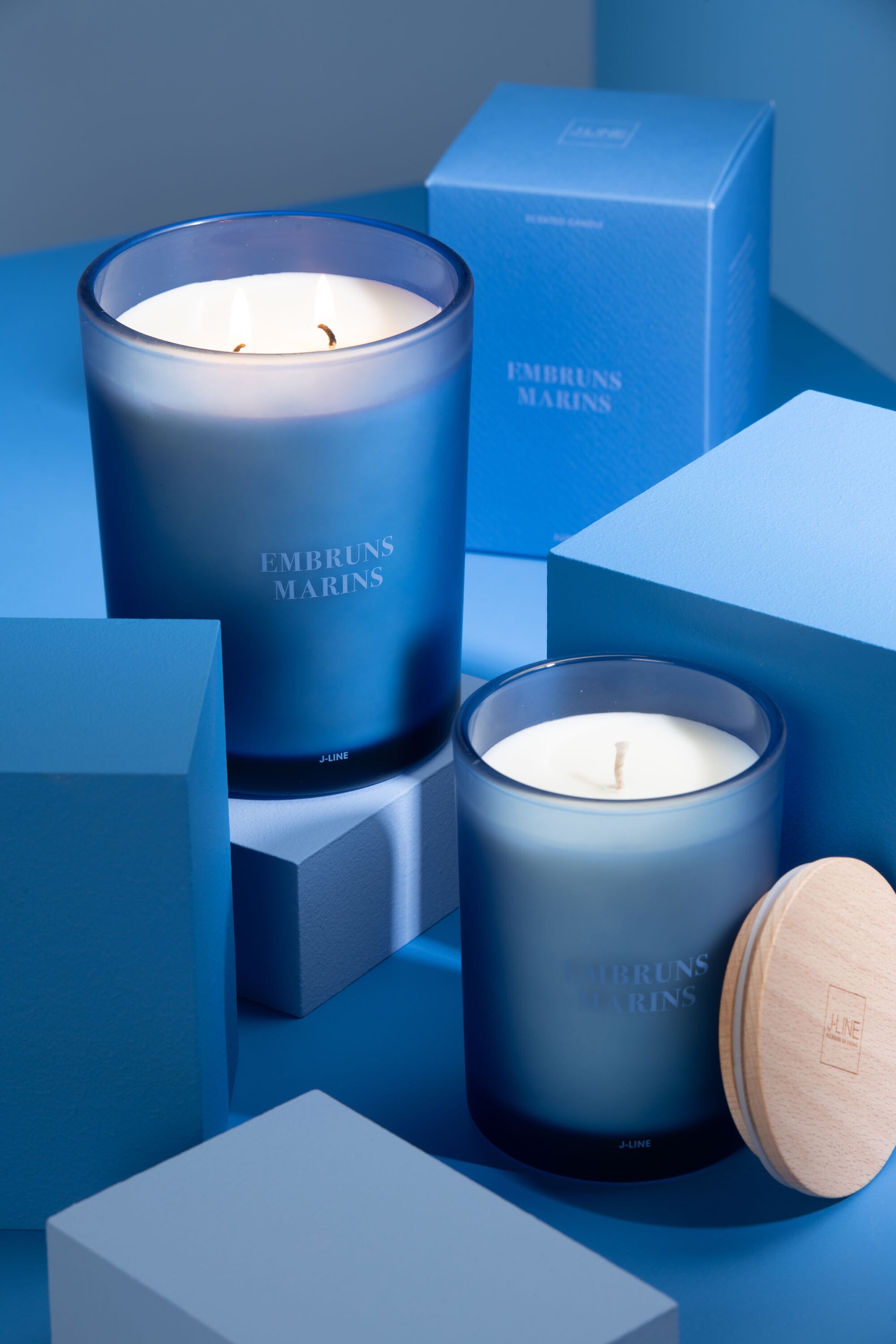 Geurkaars Accords Essentiels Embruns Marins 52 Uur - Geurkaars - J-Line - livinglovely.nl