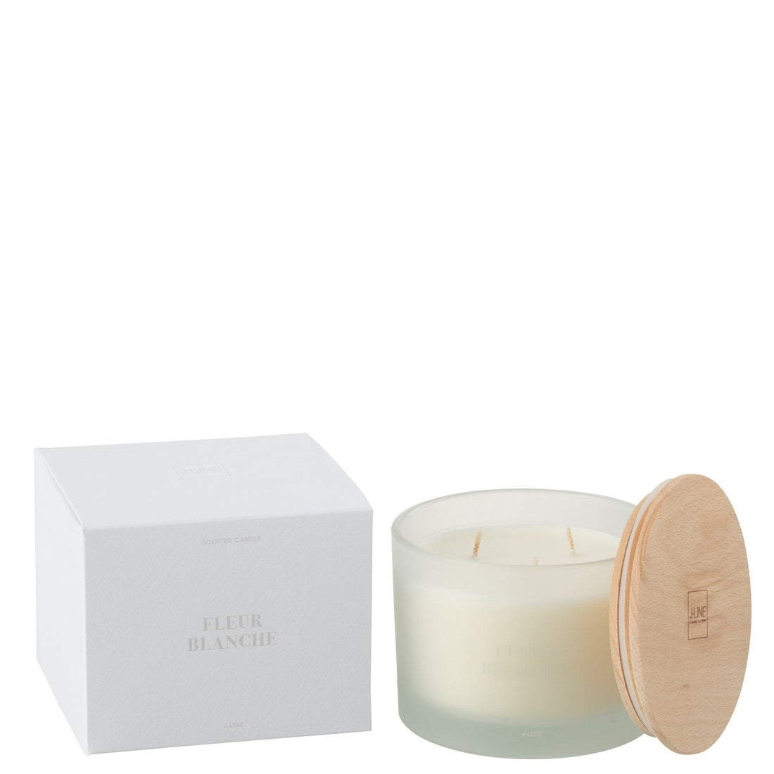 Geurkaars Accords Essentiels Fleur Blanche 28 Uur - Geurkaars - J-Line - livinglovely.nl