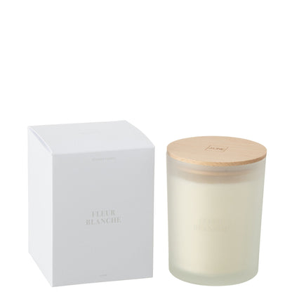Geurkaars Accords Essentiels Fleur Blanche 52 Uur - Geurkaars - J-Line - livinglovely.nl