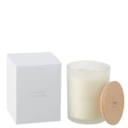 Geurkaars Accords Essentiels Fleur Blanche 52 Uur - Geurkaars - J-Line - livinglovely.nl
