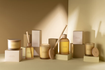 Geurkaars Accords Essentiels Oranger Ensoleillé 28 Uur - Geurkaars - J-Line - livinglovely.nl