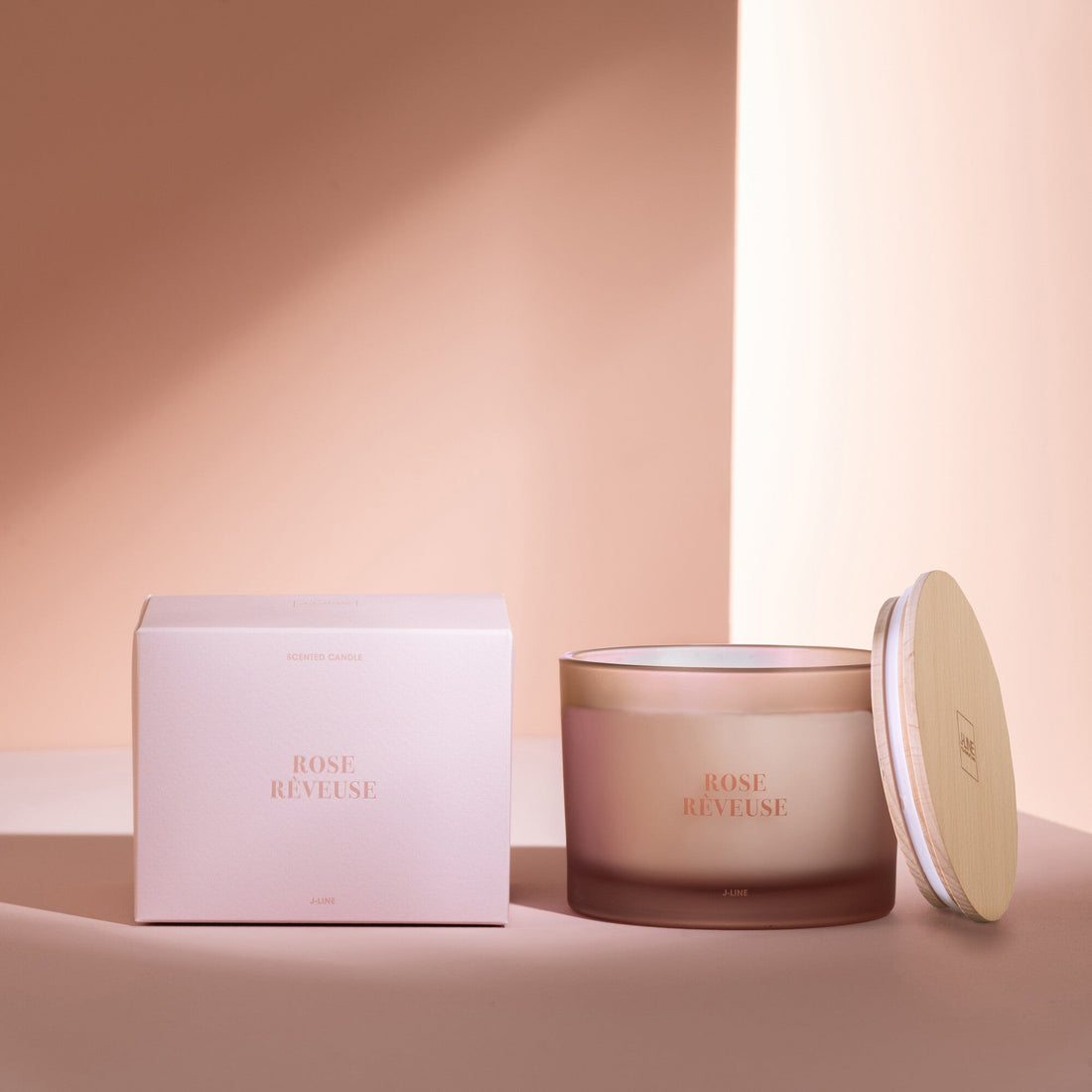 Geurkaars Accords Essentiels Rose Rêveuse 28 Uur J-Line