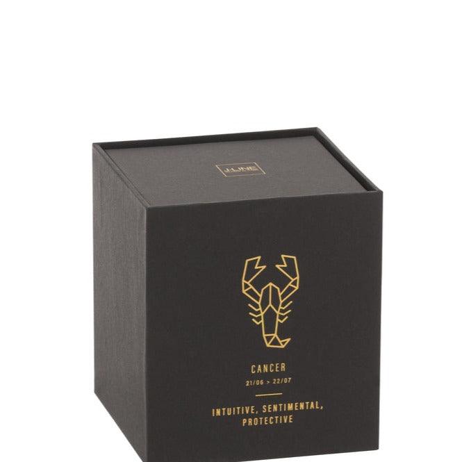 Geurkaars Astro Kreeft Zwart-50u - Geurkaars - J-Line - livinglovely.nl