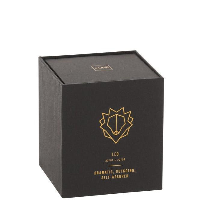 Geurkaars Astro Leeuw Zwart-50u - Geurkaars - J-Line - livinglovely.nl