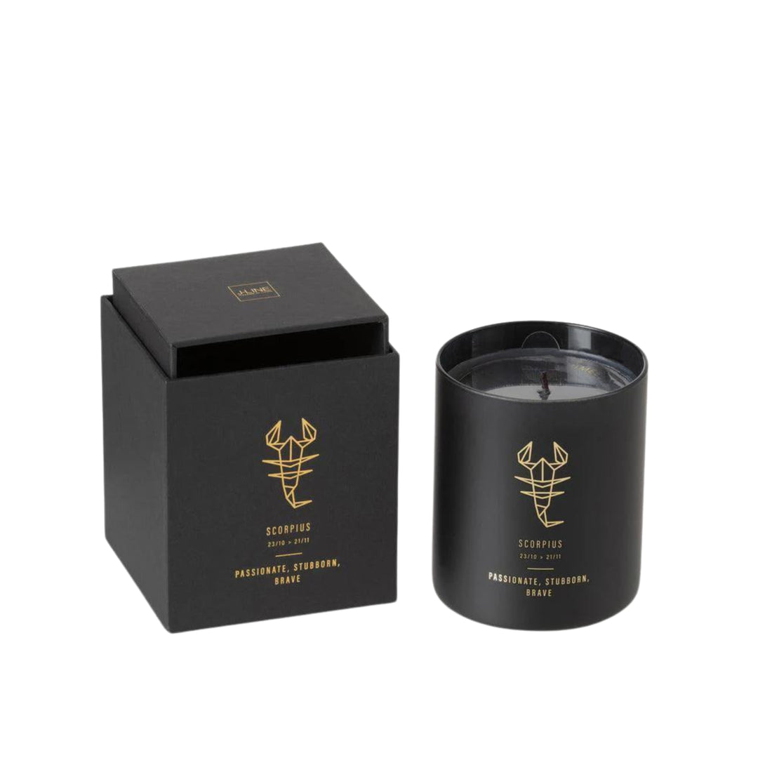 Geurkaars Astro Schorpioen Zwart-50u - Geurkaars - J-Line - livinglovely.nl