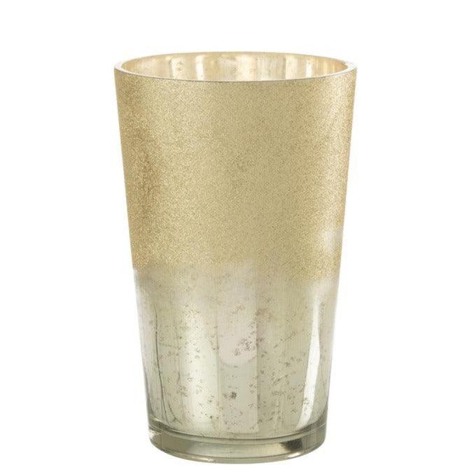 Geurkaars Deluxe Glas Zilver Extra Large 160uur - Geurkaars - J-Line - livinglovely.nl