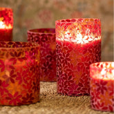 Geurkaars Flower Mosaic Wax Medium Set van 2-55u