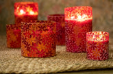 Geurkaars Flower Mosaic Wax Medium Set van 2-55u