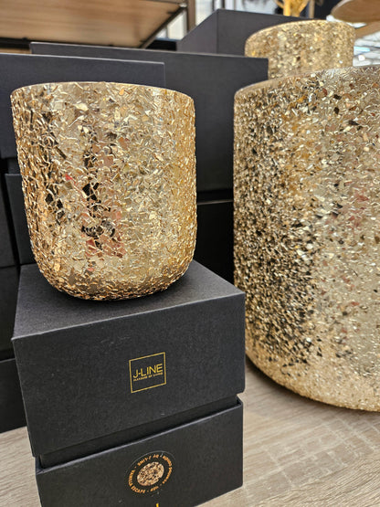 Geurkaars Luxuria Goud Extra Large J-Line - 120 Uur - Geurkaars - J-Line - livinglovely.nl