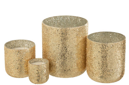 Geurkaars Luxuria Goud Extra Large J-Line - 120 Uur - Geurkaars - J-Line - livinglovely.nl