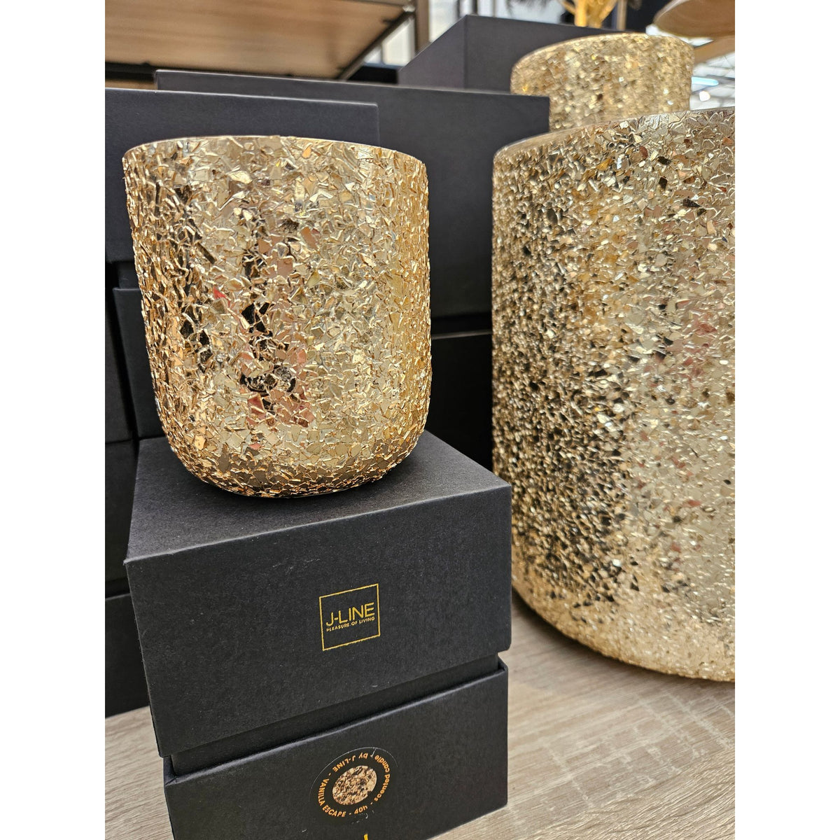 Geurkaars Luxuria Goud Large- 80h J-Line