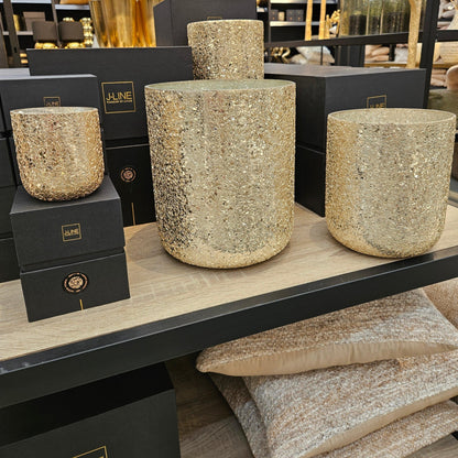 Geurkaars Luxuria Goud Medium J-Line - 60 Uur - Geurkaars - J-Line - livinglovely.nl
