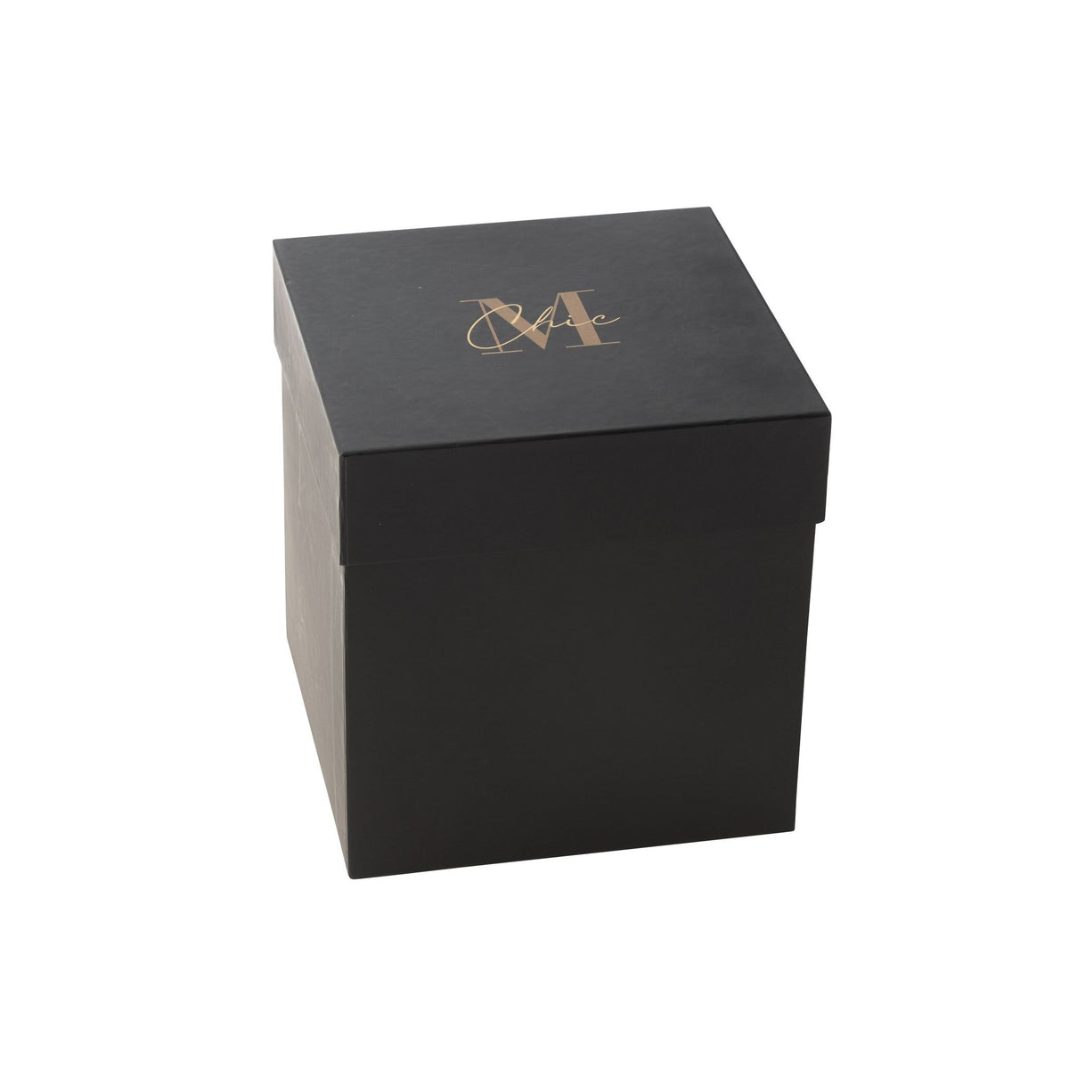 Geurkaars M-Chic Glas Goud/Zwart Large-140u