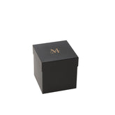 Geurkaars M-Chic Glas Goud/Zwart Medium-80u