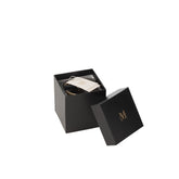 Geurkaars M-Chic Glas Goud/Zwart Small-48u