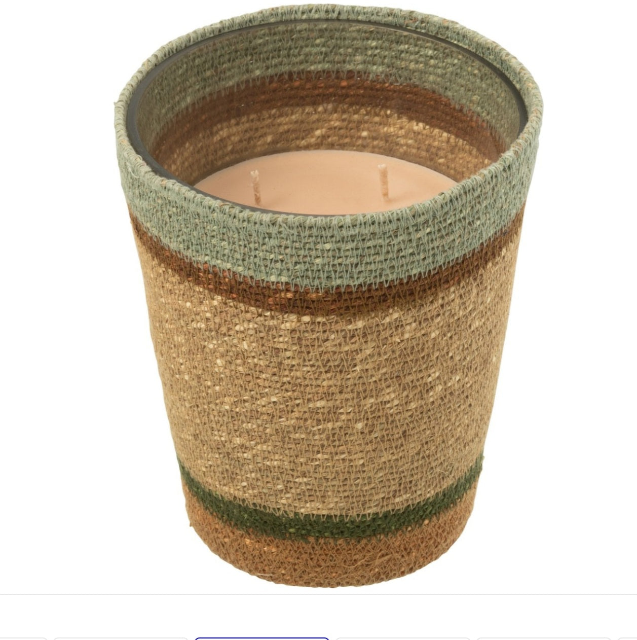 Geurkaars Mand Beige Large - 75 Uur - Geurkaars - J-Line - livinglovely.nl