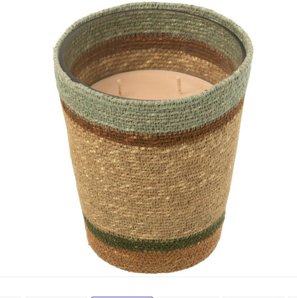 Geurkaars Mand Beige Large - 75 Uur - Geurkaars - J-Line - livinglovely.nl