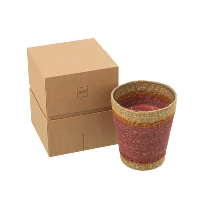 Geurkaars Mand Wax Bordeaux Large - 75 Uur