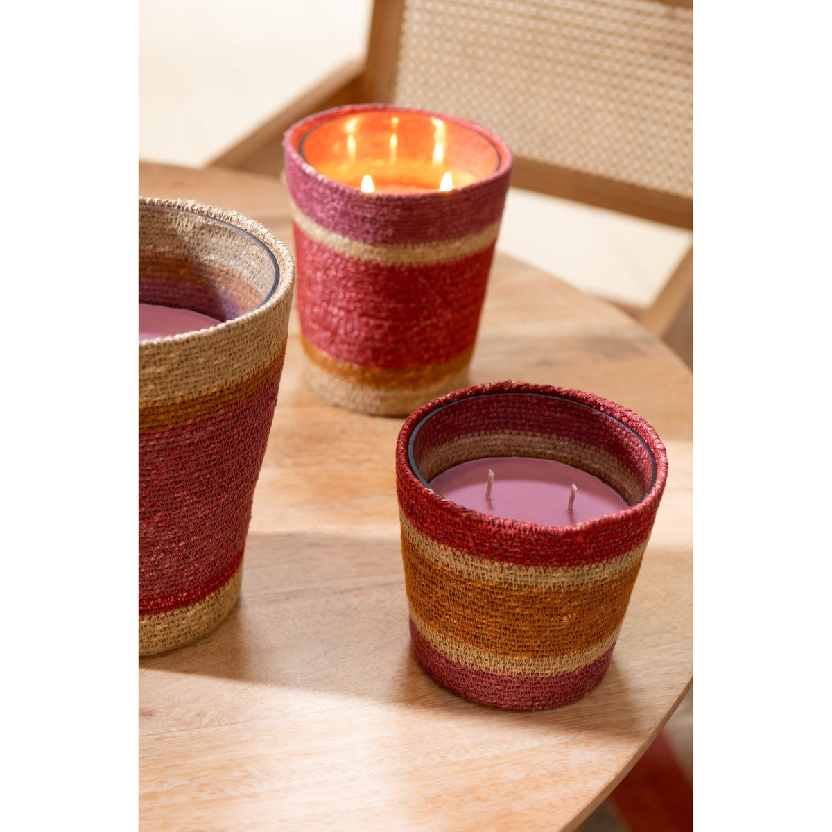 Geurkaars Mand Wax Bordeaux Medium - 55 Uur