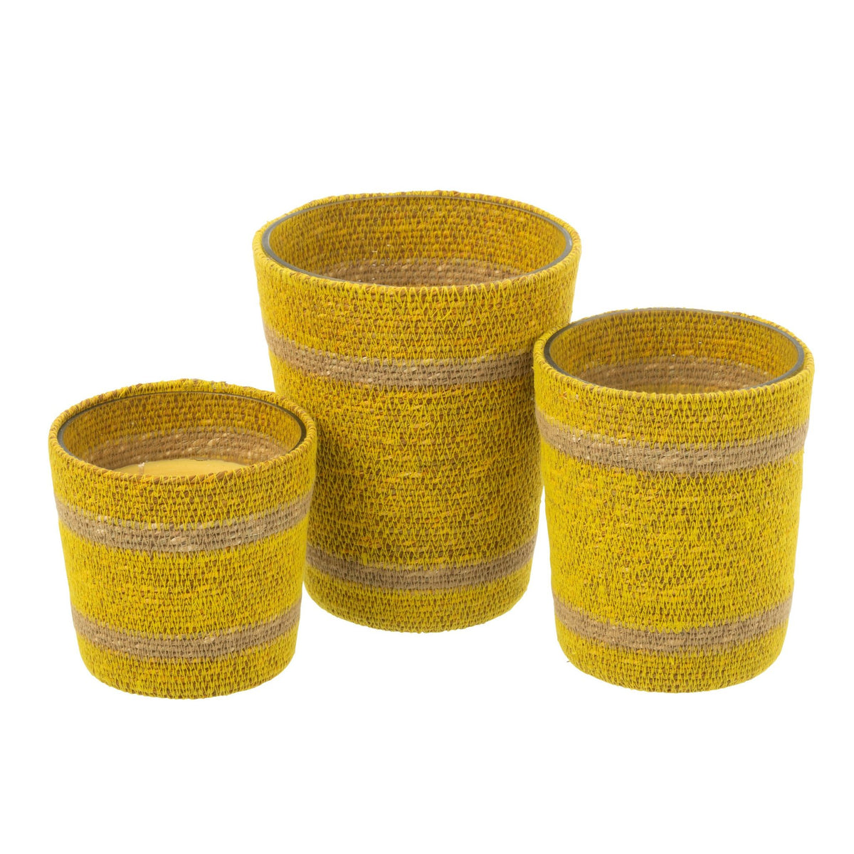 Geurkaars Mand Wax Geel Large - 75 Uur
