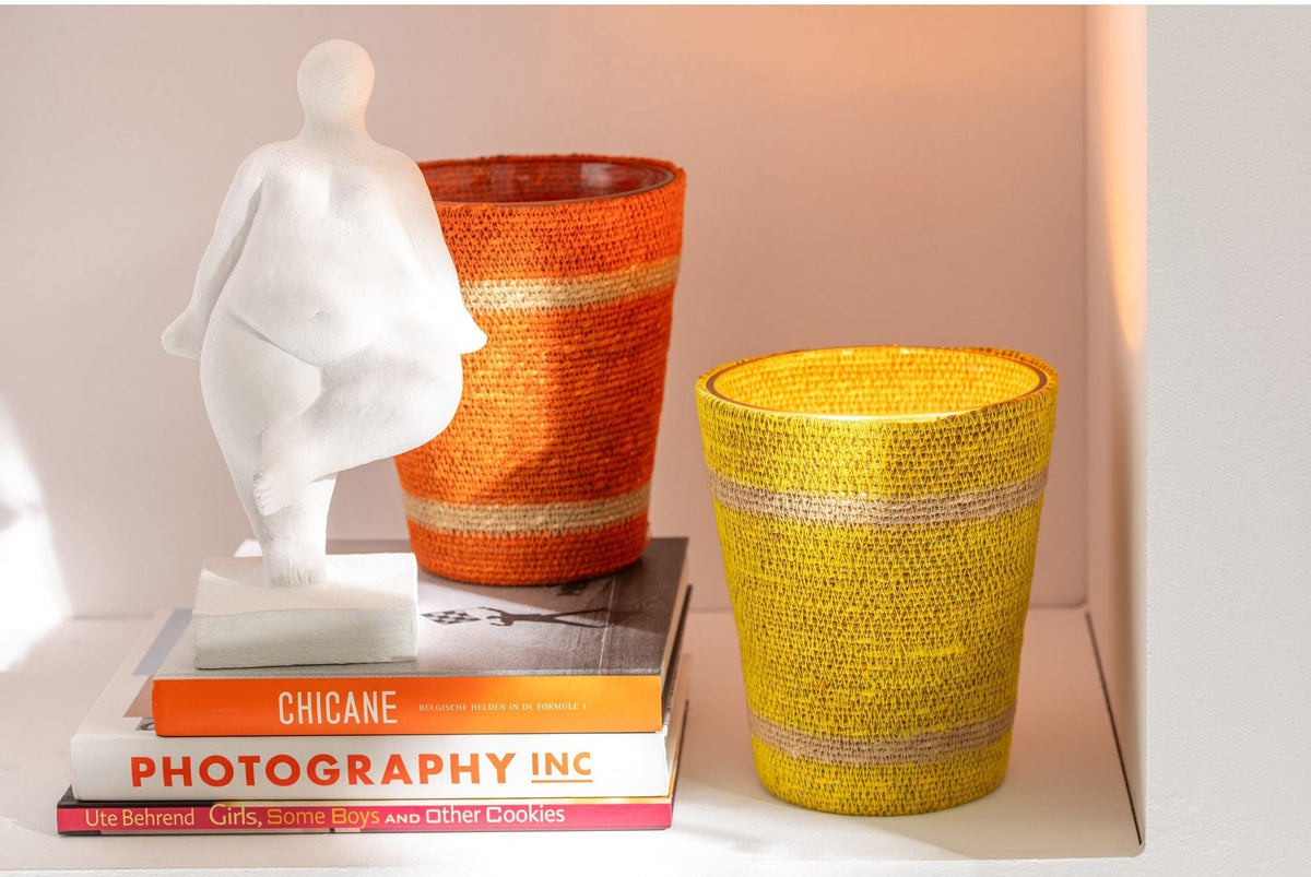 Geurkaars Mand Wax Oranje Medium - 55 Uur