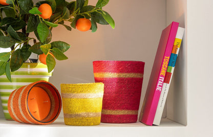 Geurkaars Mand Wax Oranje Small - 45 Uur
