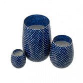Geurkaars Mia Mozaiek Blauw Large-230h