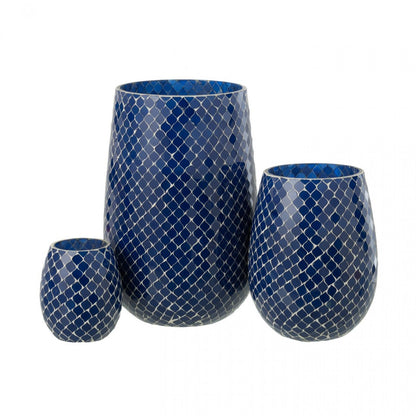 Geurkaars Mia Mozaeik Blauw Large-230h