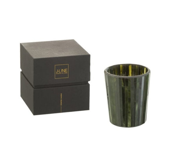 Geurkaars Noa Herbal Serenity Groen Medium-55h - Geurkaars - J-Line - livinglovely.nl