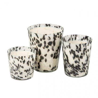 Geurkaars Noa Zwart/Wit Medium-68u J-Line - Geurkaars - J-Line - livinglovely.nl