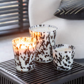 Geurkaars Noa Zwart/Wit Medium-68u J-Line - Geurkaars - J-Line - livinglovely.nl