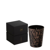 Geurkaars Sandalwood Zwart/Goud Medium-68u - Geurkaars - J-Line - livinglovely.nl